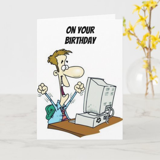 **** HIGH TECH**** VERJAARDAGSWENSEN KAART (Gele Bloem)