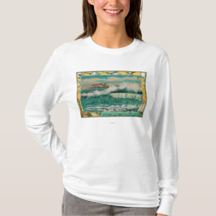 High Tide at Long Beach, Californië T-shirt