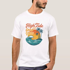 High Tide & Good Vibes –  Surf Sunset T-shirt