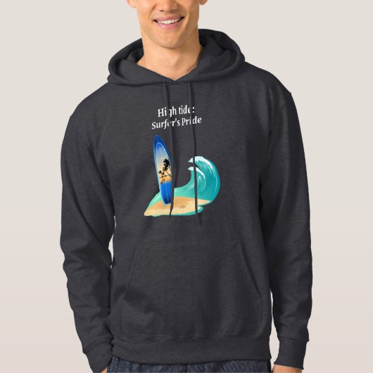 "High Tide: Surfer's Pride" avontuurlijke oceaan s Hoodie (Voorkant)