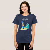 "High Tide: Surfer's Pride" avontuurlijke oceaan s Tri-Blend Shirt (Voorkant volledig)