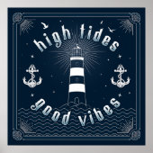 High Tides Good Vibes Sq Poster (24x24) (Voorkant)