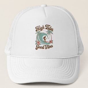 High Tides, Good Vibes – Surfen op het oceaan avon Trucker Pet