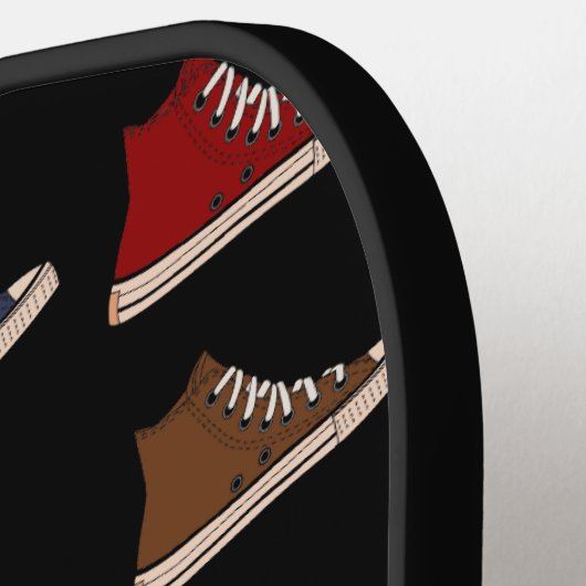 High-top sneakers schoenen, aangepast ontwerp pickleball paddle (Links Detail)