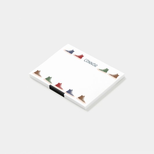 High-top sneakers schoenen, aangepast ontwerp post-it® notes (Schuin)