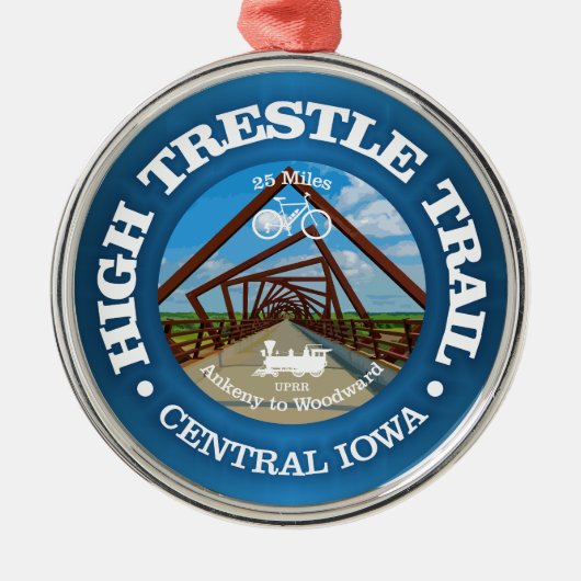High Trestle Trail (fietsen c) Metalen Ornament (Voorkant)
