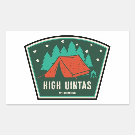 High Uintas Wilderness Utah Camping Rechthoekige Sticker (Voorkant)