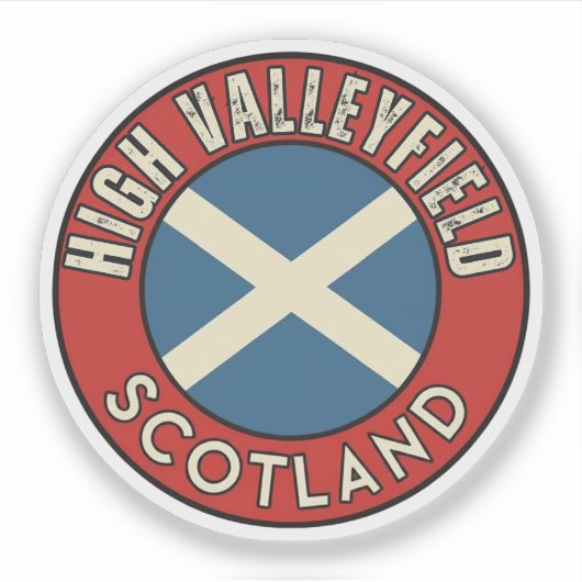 High Valleyfield, Schotland Sticker (Voorkant)