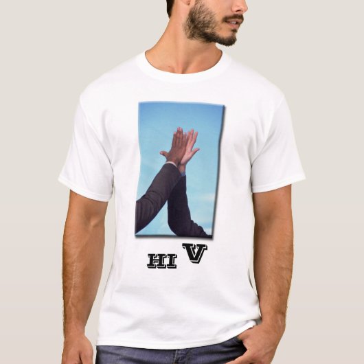 high_vijf2, HI, V T-shirt (Voorkant)
