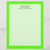 High Visibility Neon Green Briefhoofd (Voorkant)