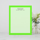 High Visibility Neon Green Briefhoofd (Staand voorkant)