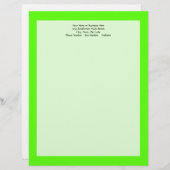 High Visibility Neon Green Briefhoofd (Voorkant / Achterkant)