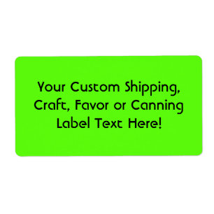 High Visibility Neon Green Etiket