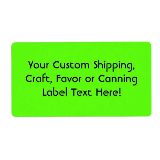 High Visibility Neon Green Etiket (Voorkant)