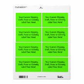 High Visibility Neon Green Etiket (Full Sheet)