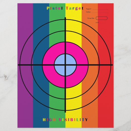 High Visibility Pistol Target Flyer (Voorkant)