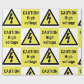 High Voltage-Caution Cadeaupapier (Vlak)