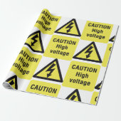 High Voltage-Caution Cadeaupapier (Uitgerold)