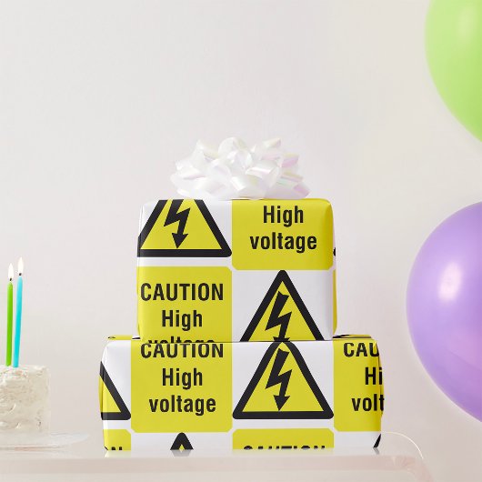High Voltage-Caution Cadeaupapier