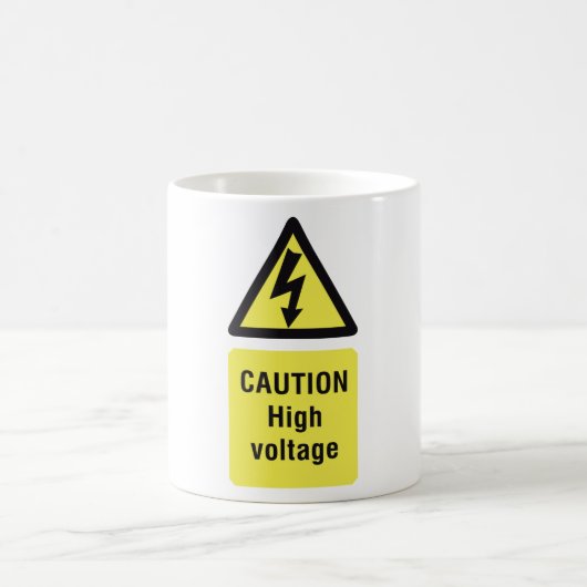 High Voltage-Caution Koffiemok (Center)