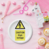 High Voltage-Caution Papieren Bordje (Feest)