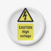 High Voltage-Caution Papieren Bordje (Voorkant)