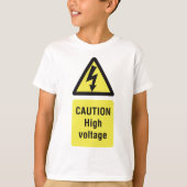 High Voltage-Caution T-shirt (Voorkant)