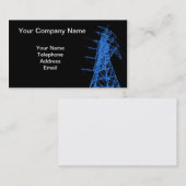 High Voltage Powermast in blauw Visitekaartje (Voorkant / Achterkant)