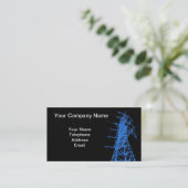 High Voltage Powermast in blauw Visitekaartje (Staand voorkant)