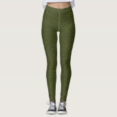 High Waisted Graphic Green Leggings (Voorkant)