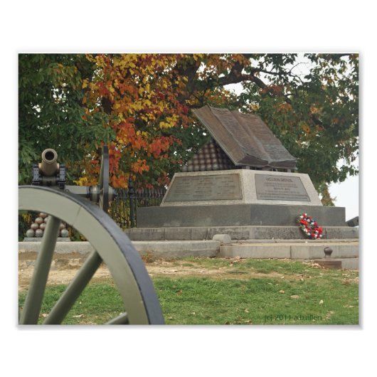 High Water Mark Monument, Gettysburg, PA Foto Afdruk (Voorkant)