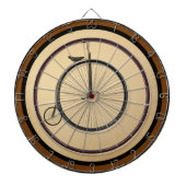 High-Wheel Antique Bicycle Rustic Regulation Dartbord (Voorkant)
