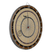 High-Wheel Antique Bicycle Rustic Regulation Dartbord (Voorkant Links)