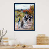 High-Wheel Bicycle - Victoriaans fijne kunst van d Poster (Keuken)