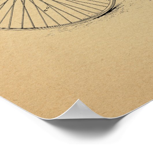  High Wheeler Bicycle Patent Art Print (Hoek)