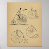 High Wheeler Bicycle Patent Art Print (Voorkant)
