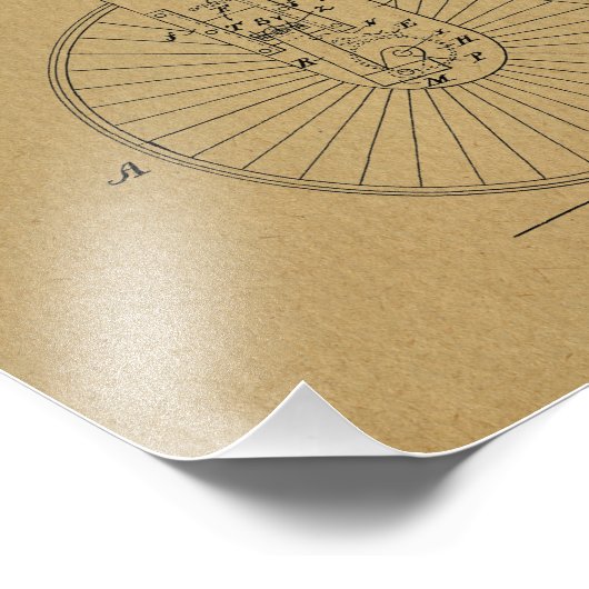 High Wheeler Bicycle Patent Art Print Foto Afdruk (Hoek)