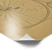 High Wheeler Bicycle Patent Art Print Foto Afdruk (Hoek)