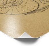 High Wheeler Bicycle Patent Art Print Foto Afdruk (Hoek)