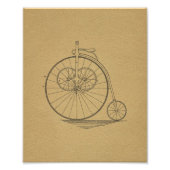  High Wheeler Bicycle Patent Art Print Foto Afdruk (Voorkant)