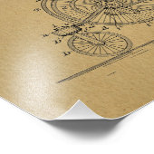  High Wheeler Bicycle Patent Art Print Foto Afdruk (Hoek)