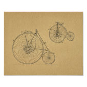  High Wheeler Bicycles Patent Art Print Foto Afdruk (Voorkant)