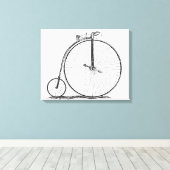 High Wheeler Fiets Penny Farthing Canvas Afdruk (Insitu (Houten vloer))