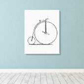 High Wheeler Fiets Penny Farthing Canvas Afdruk (Insitu (Houten vloer))