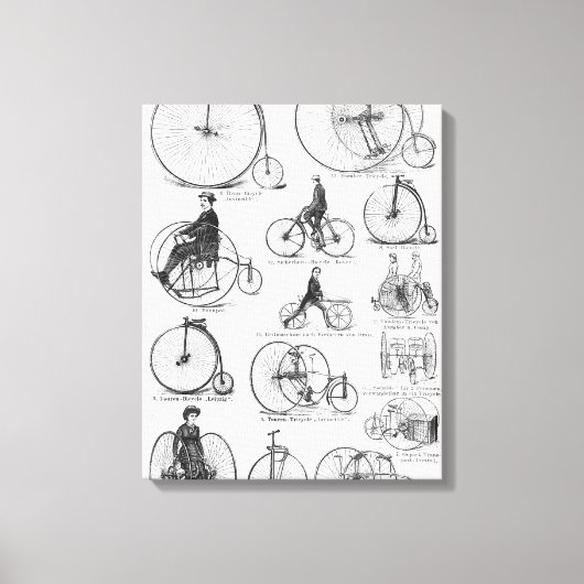 High Wheeler Fiets Penny Farthing Canvas Afdruk (Voorkant)