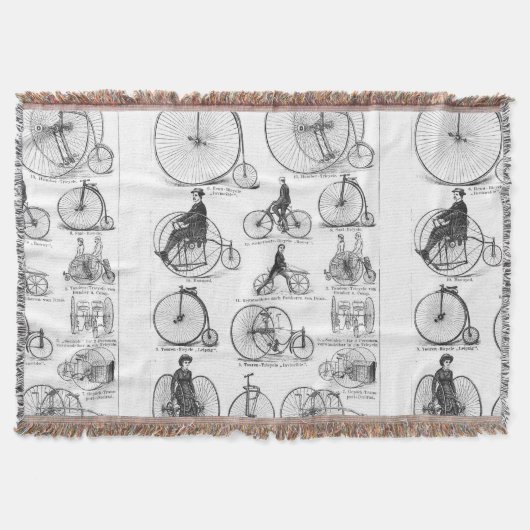 High Wheeler Fiets Penny Farthing Deken (Voorkant)