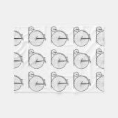 High Wheeler Fiets Penny Farthing Fleece Deken (Voorkant (Horizontaal))