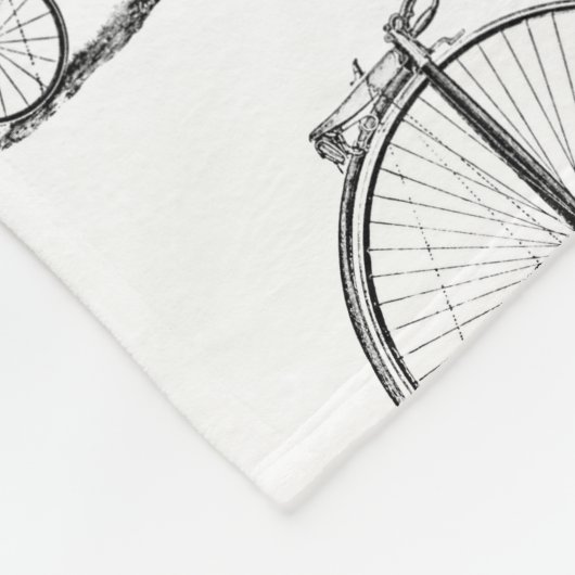 High Wheeler Fiets Penny Farthing Fleece Deken (Hoek)