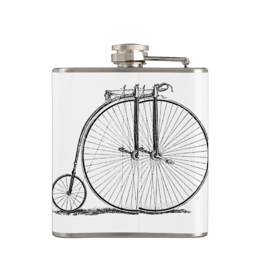 High Wheeler Fiets Penny Farthing Heupfles (Achterkant)