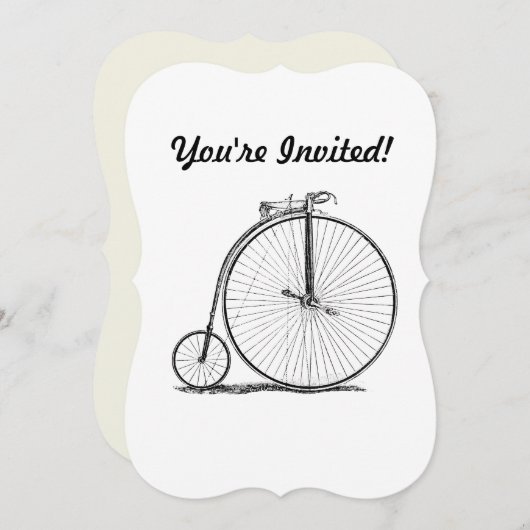 High Wheeler Fiets Penny Farthing Kaart (Voorkant / Achterkant)